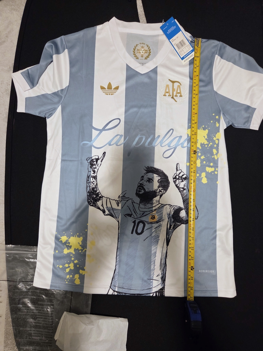 adidas Men’s Argentina Blue and White Lionel Messi  Graphic Jersey